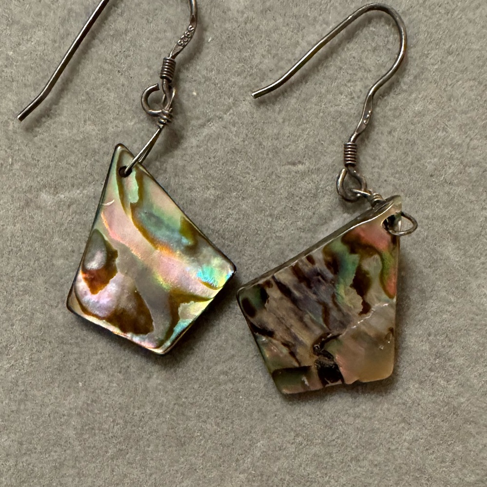 ✨ Sterling Silver 925 Abalone Shell Earrings